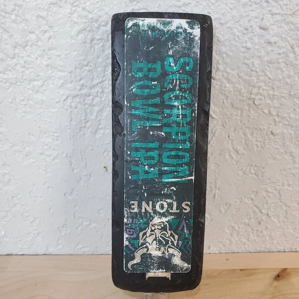 Stone Brewing Scorpion Bowl IPA Beer Tap Handle Gargoyle Logo Black Teal